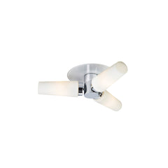 Plafonnier de salle de bain Brastad 3 lumières en verre