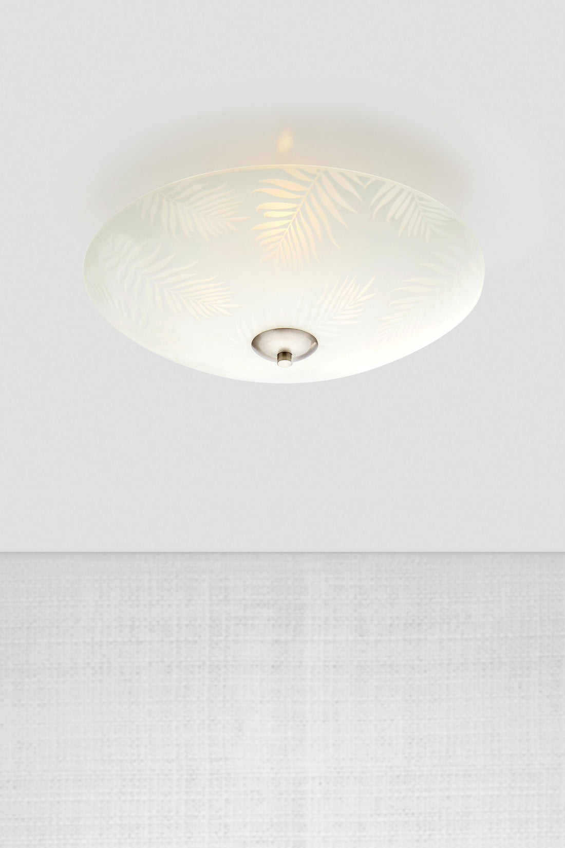 Plafonnier Blad en verre blanc et acier