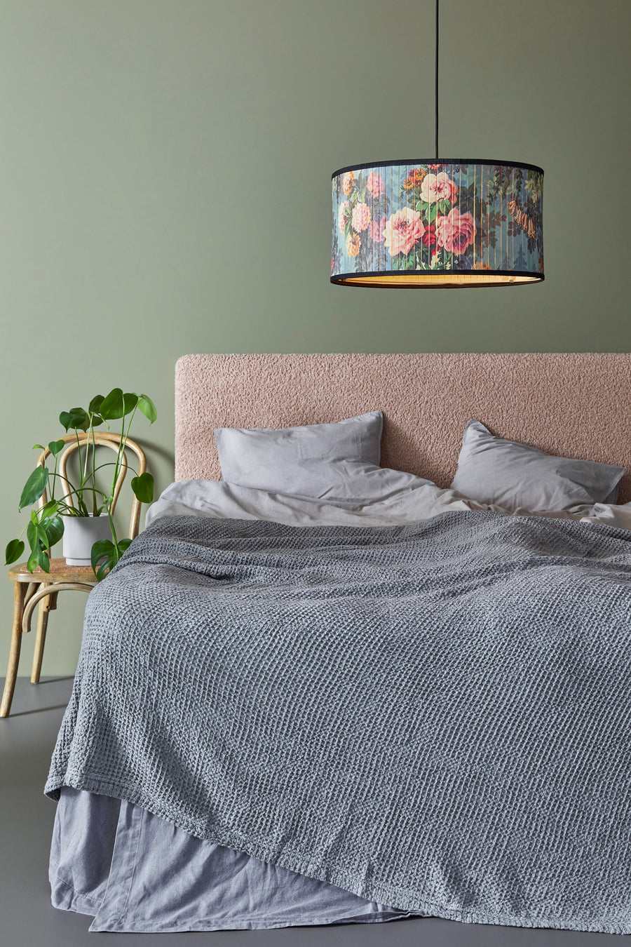 Suspension Park en bambou motif floral