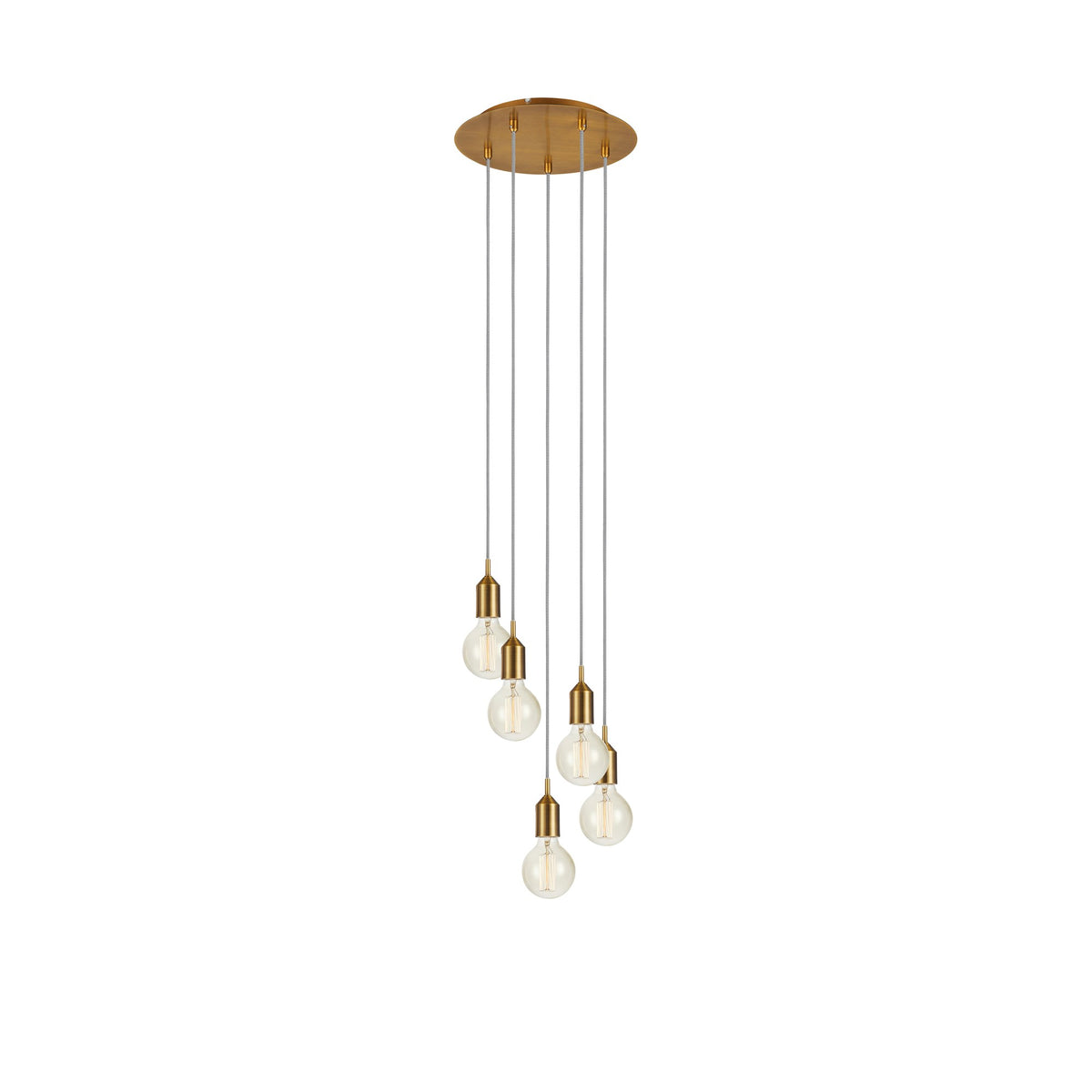 Suspension Bronx sur platine ronde
