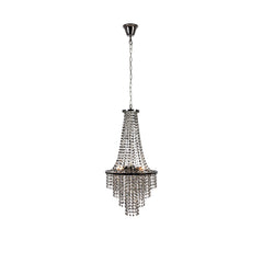 Lustre Allington 3 lumières en chrome noir et cristal