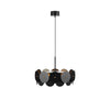 Suspension Vegas 3 lumières noire et laiton