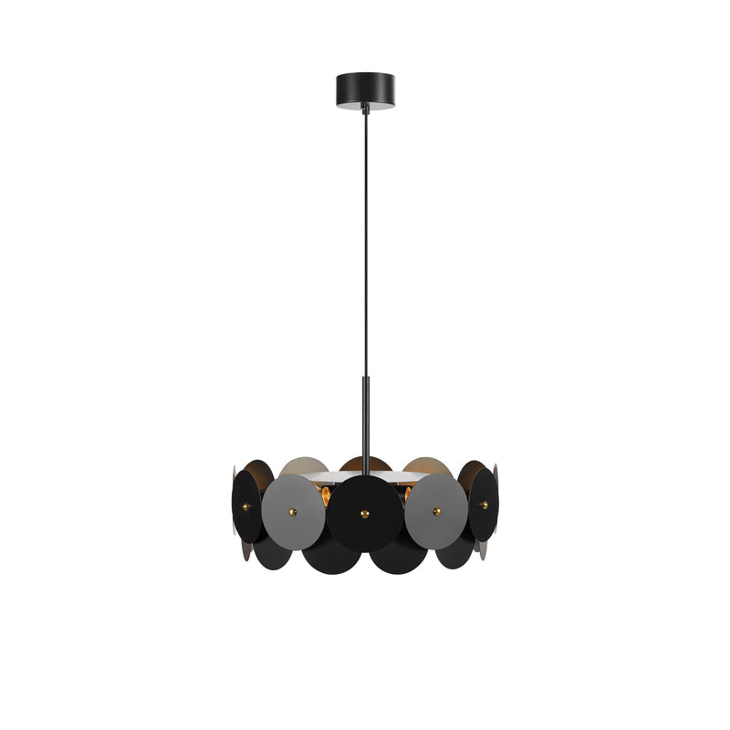 Suspension Vegas 3 lumières noire et laiton