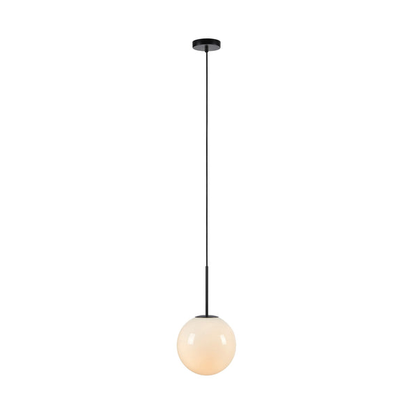 Suspension Dione en verre blanc et noir
