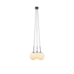 Suspension Dione sur platine ronde 3 lumières en verre