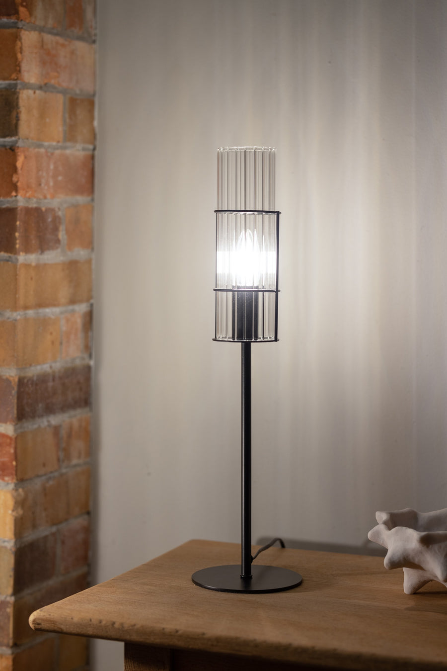 Lampe à poser Tubo en verre