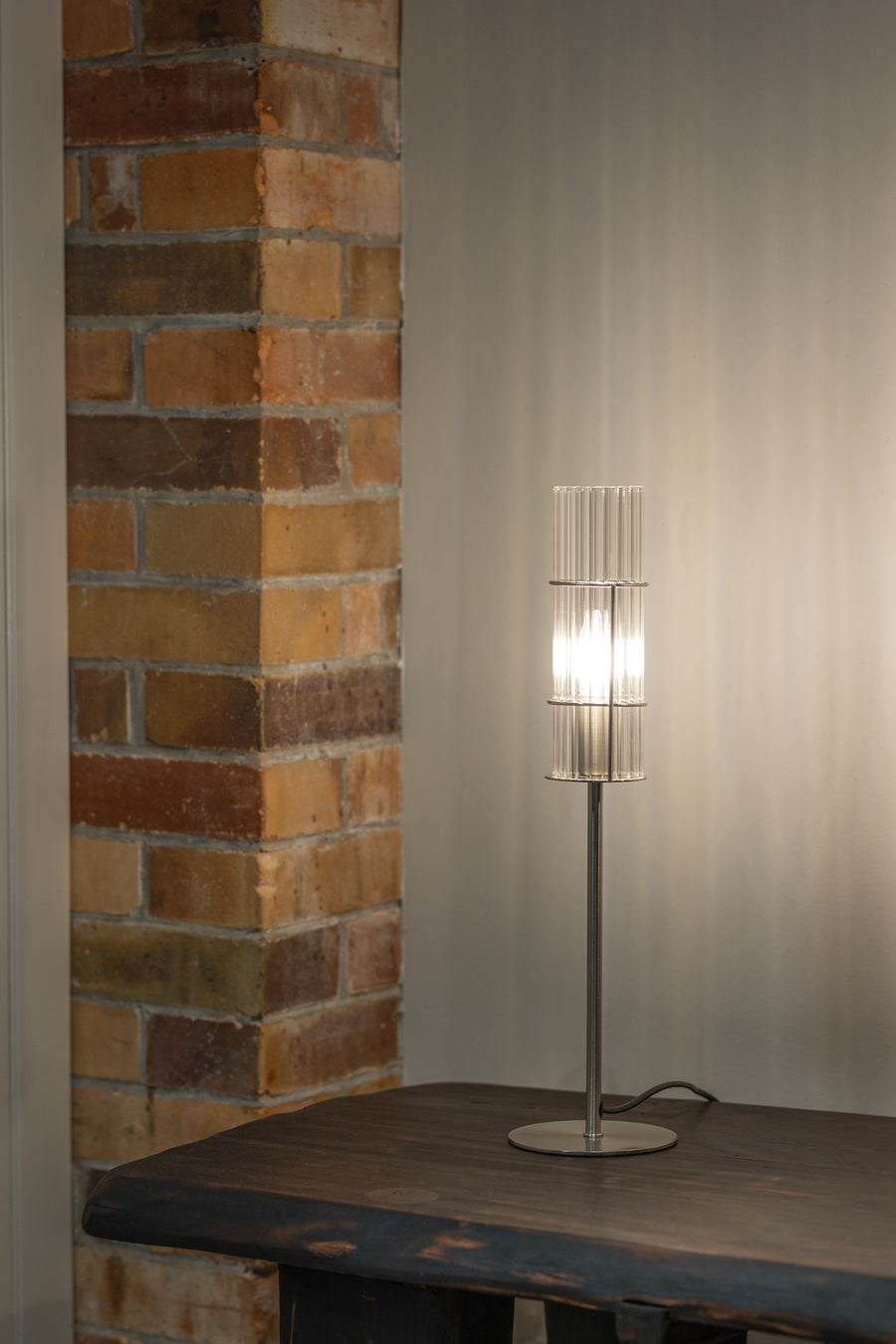 Lampe à poser Tubo en verre