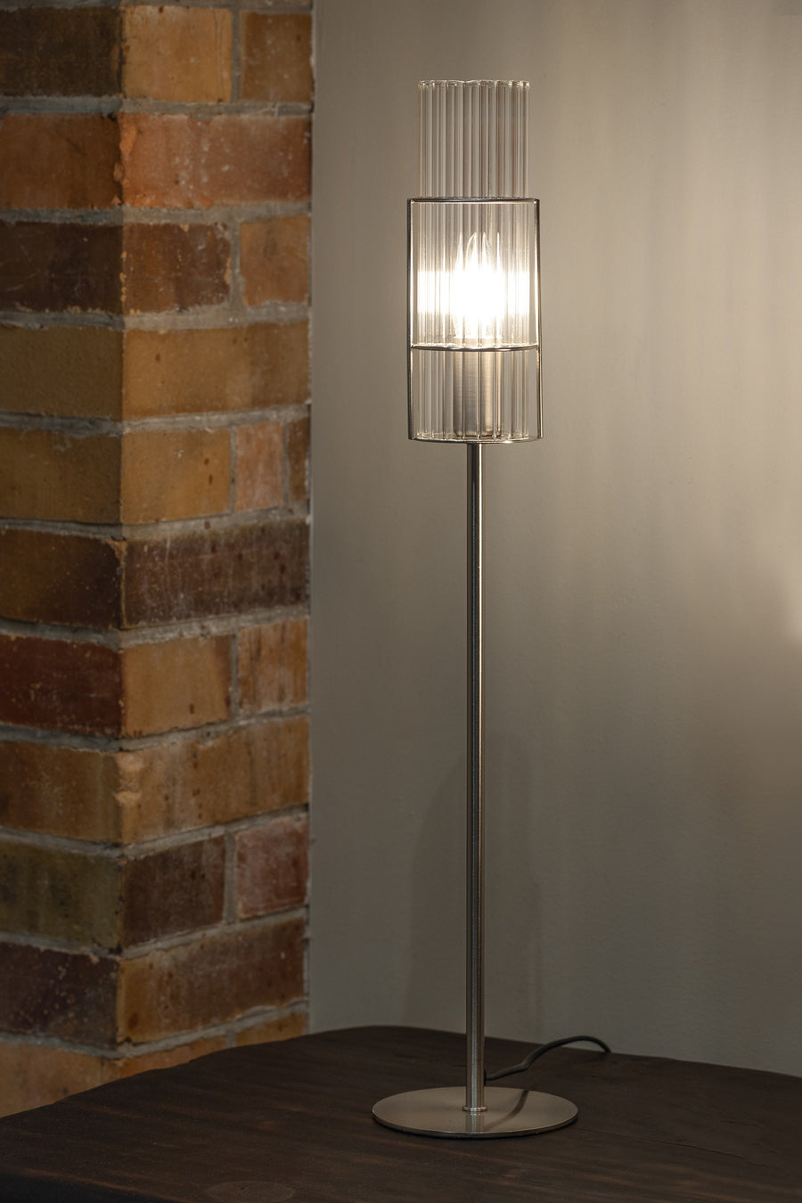Lampe à poser Tubo en verre