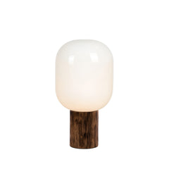 Lampe à poser Skene en chêne blanc et bois brûlé