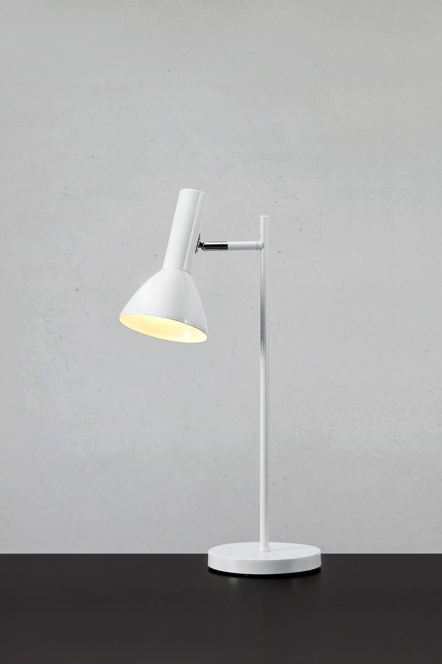 Lampe à poser Metro blanche brillante