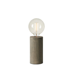 Lampe à poser Legna en bois teinté gris