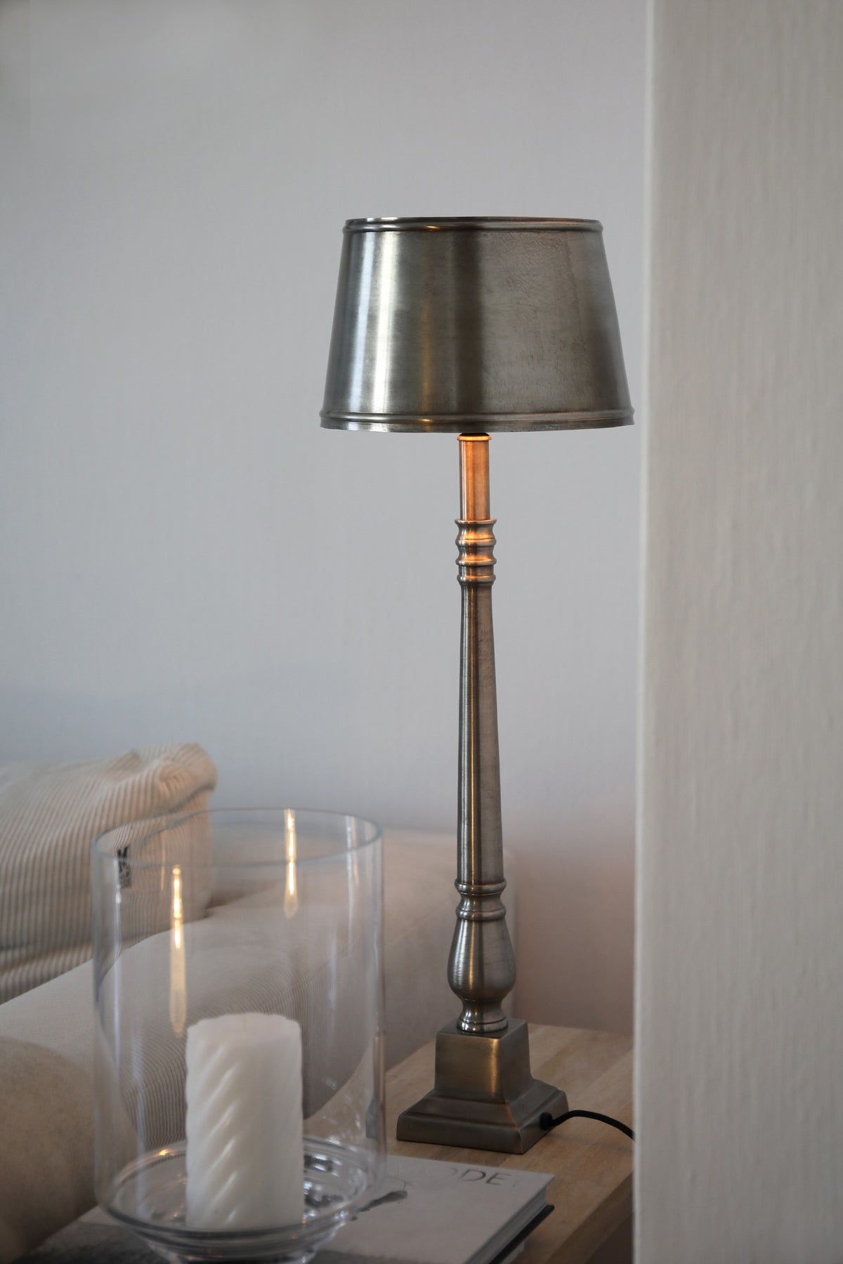 Lampe à poser Metallo argentée
