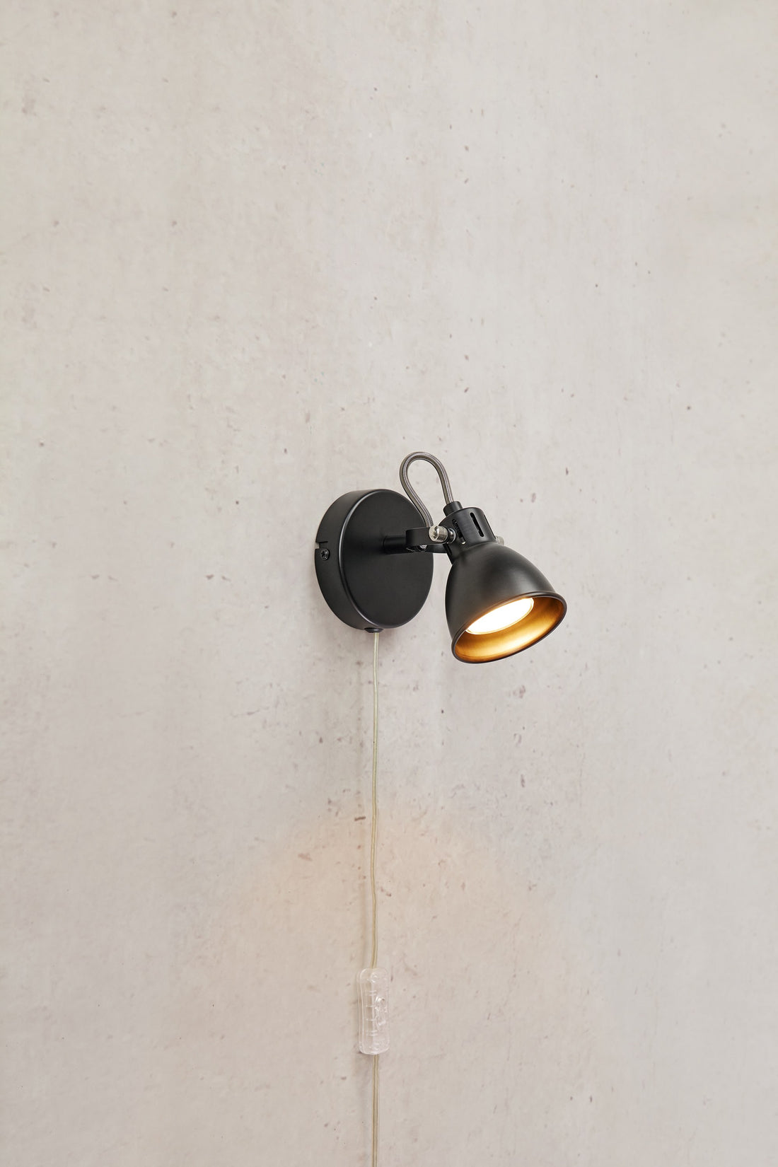 Applique murale Mion noire mate