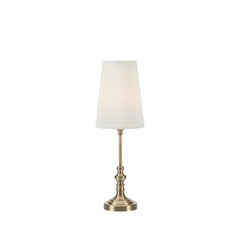 Lampe à poser Noble blanc cassé et laiton vieilli