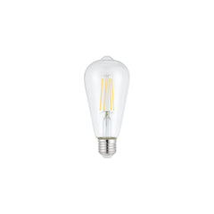 Ampoule LED E27 Edison ST64 6 W à variateur 3 positions verre transparent