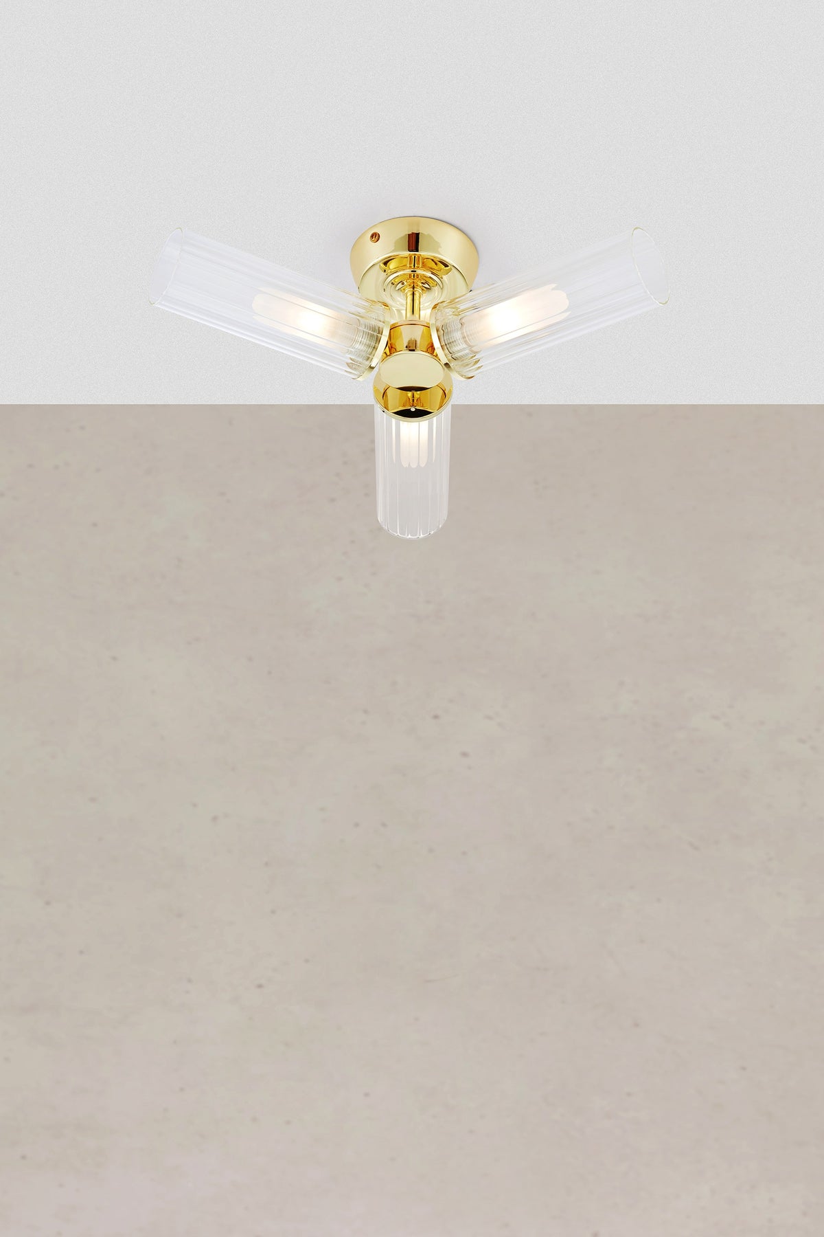 Plafonnier de salle de bain Rimini 3 lumières en verre