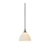 Suspension de fenêtre Ro en nickel satiné et verre blanc 18 cm