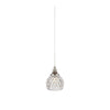 Suspension de fenêtre Clear en nickel satiné et verre transparent