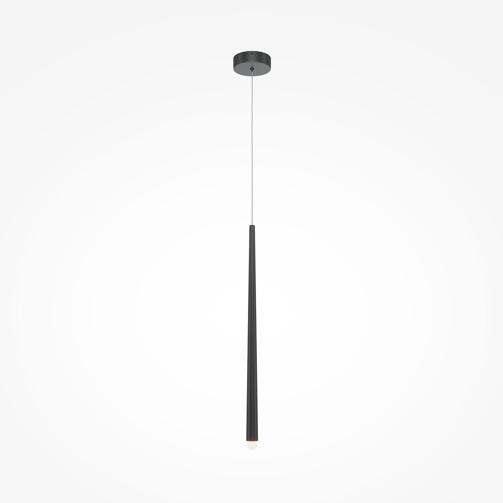 Suspension noire simple à un seul tube fin et socle discret