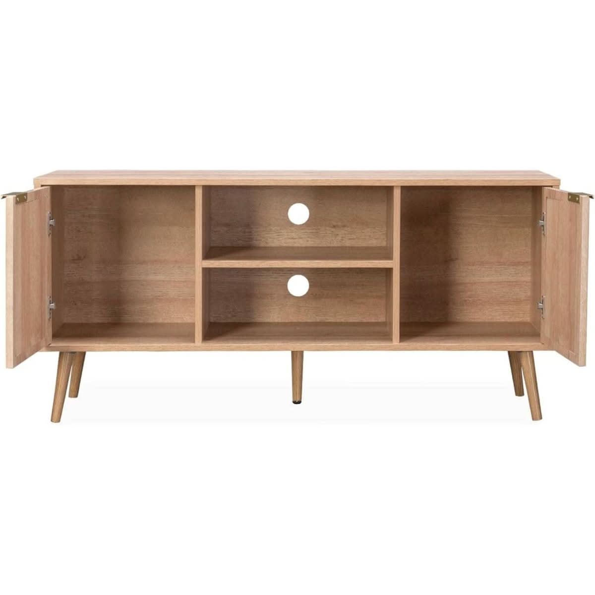 Meuble TV Bois Cannage | Quies - Designix Meuble TV