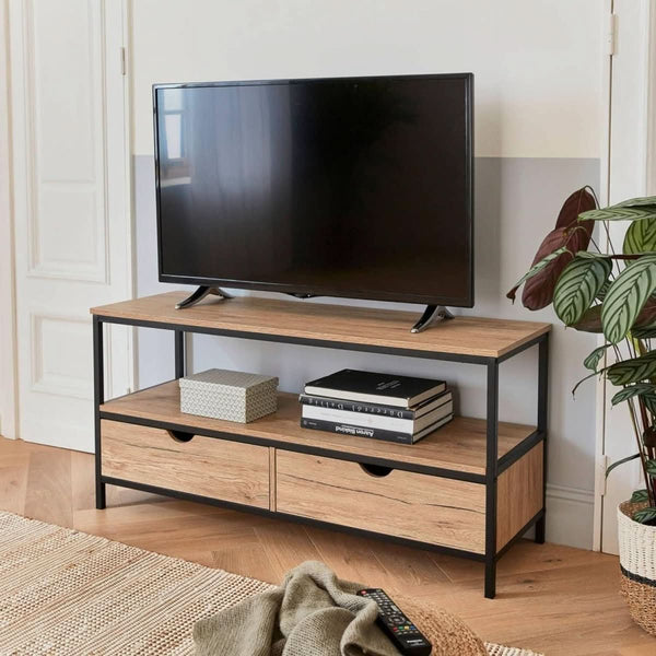 TV-Lowboard Holz Metall Loft | Vital