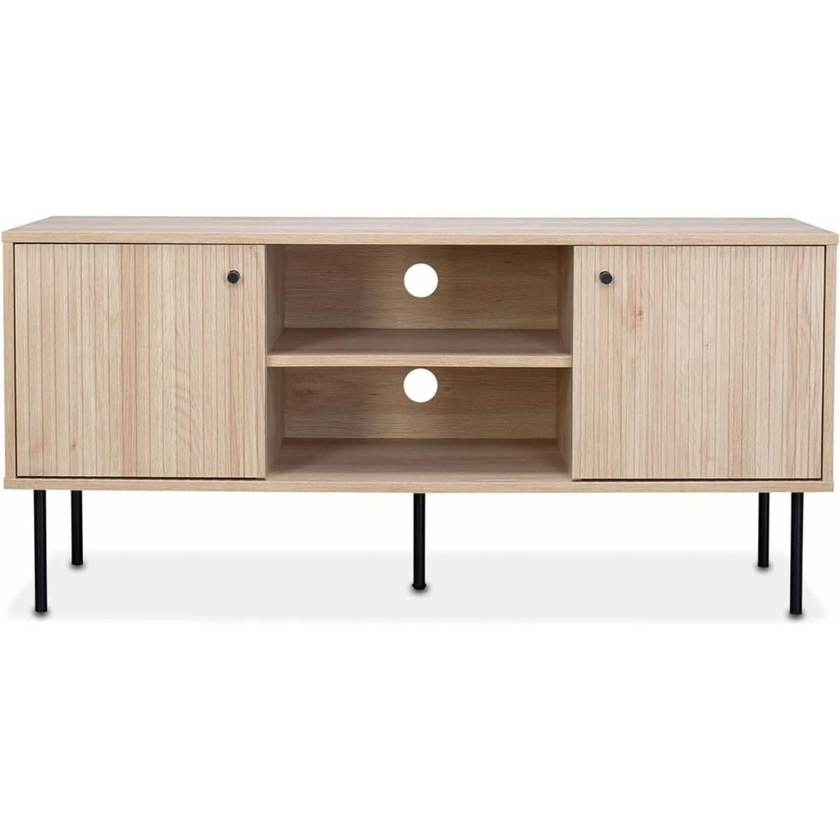 Meuble TV Bois Rainuré | Quint - Designix Meuble TV