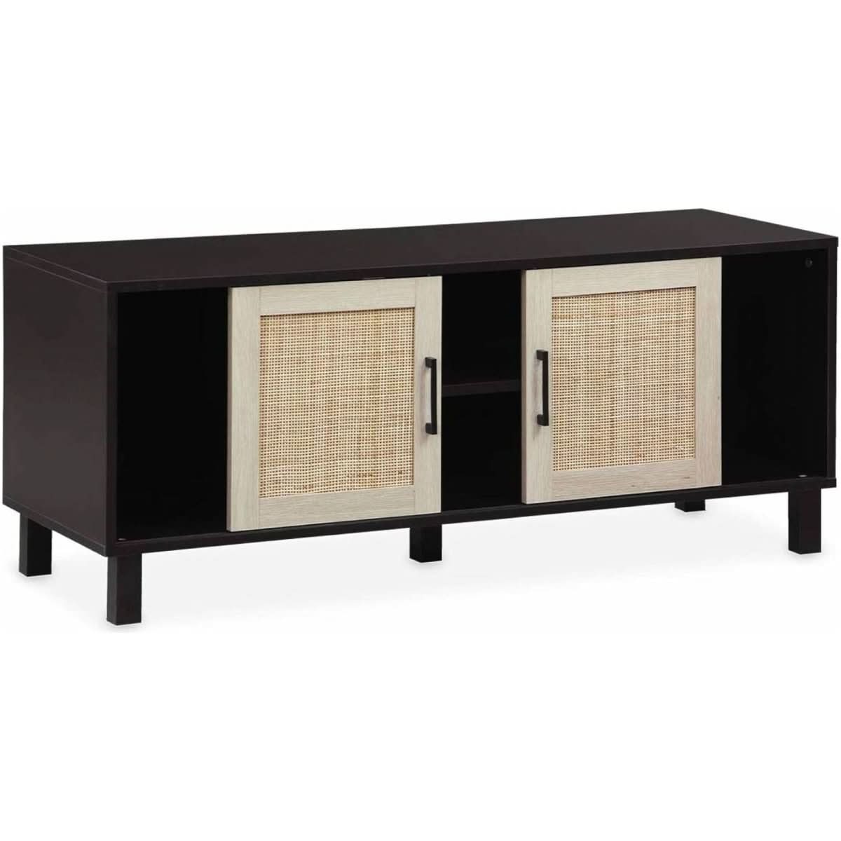 Meuble TV Noir Cannage | Fleur - Designix Meuble TV