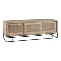 TV-Lowboard Rattan Holz Natur