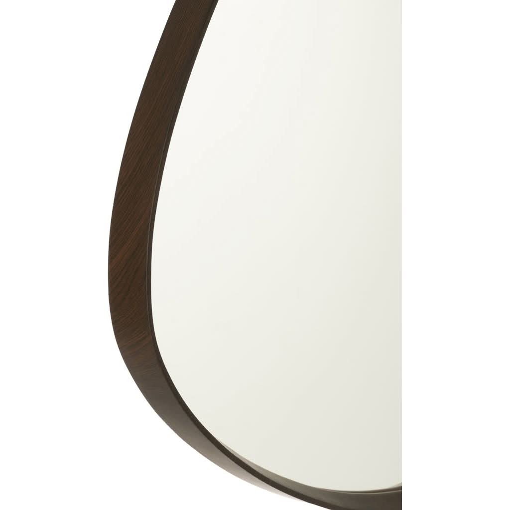 Miroir Abstrait Suspendu Marron Foncé
