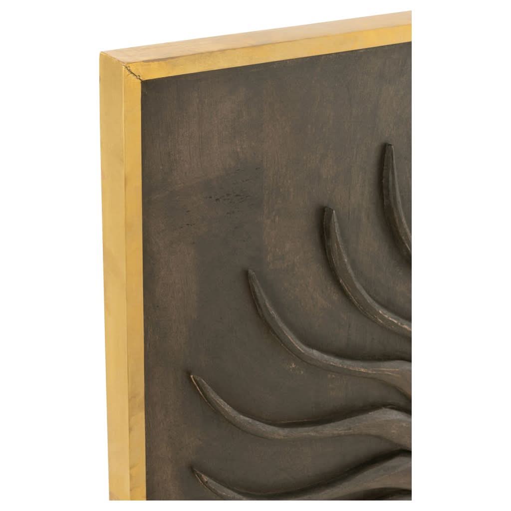 Miroir Doré en Bois de Manguier