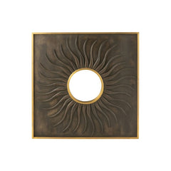 Miroir Doré en Bois de Manguier
