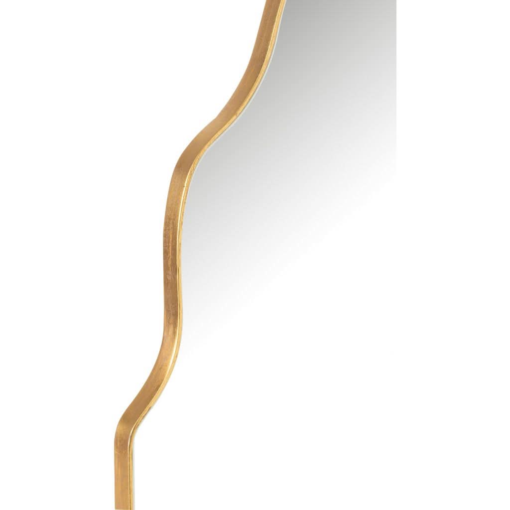 Goldener Spiegel West MDF Glas