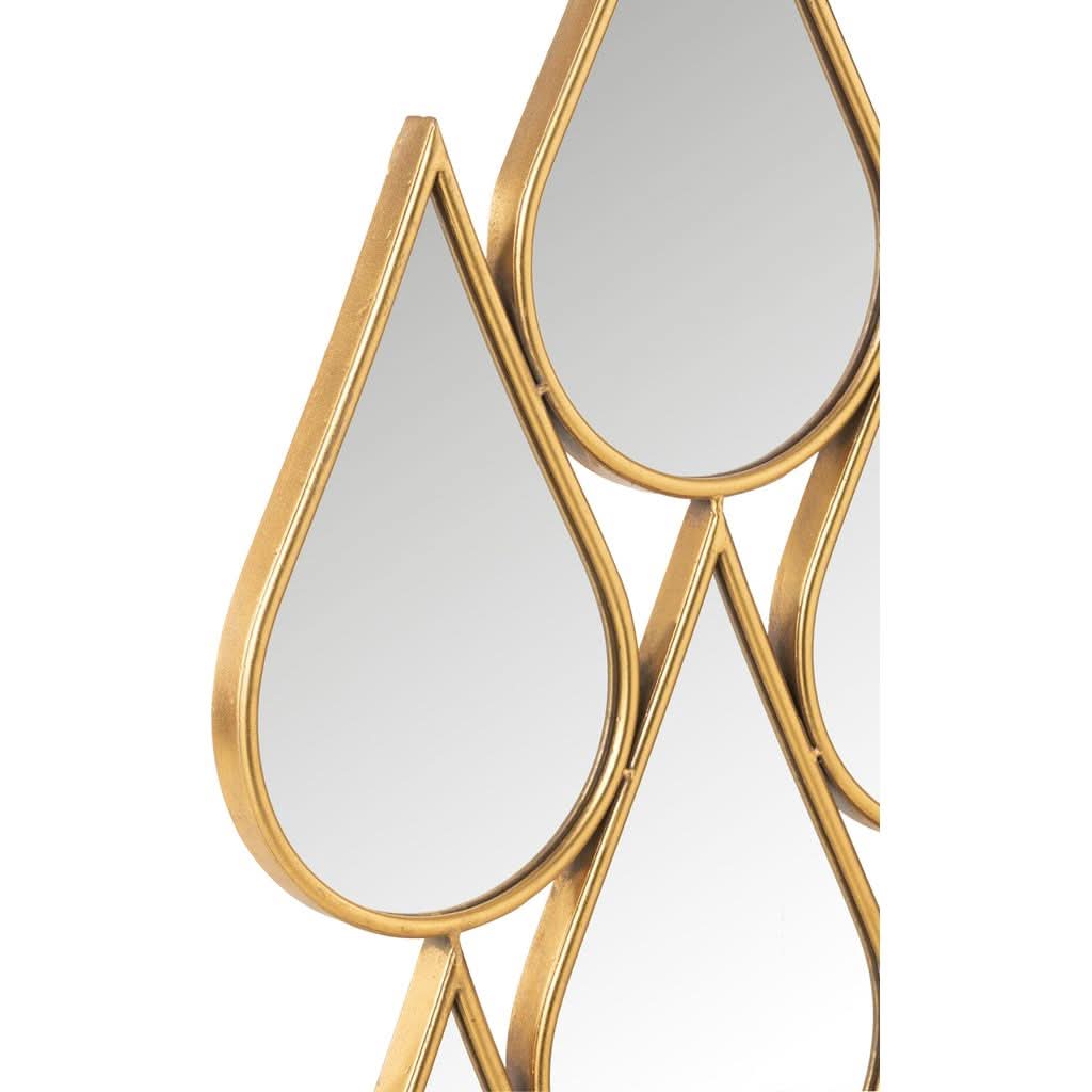 Miroir Gouttes Or MDF Verre