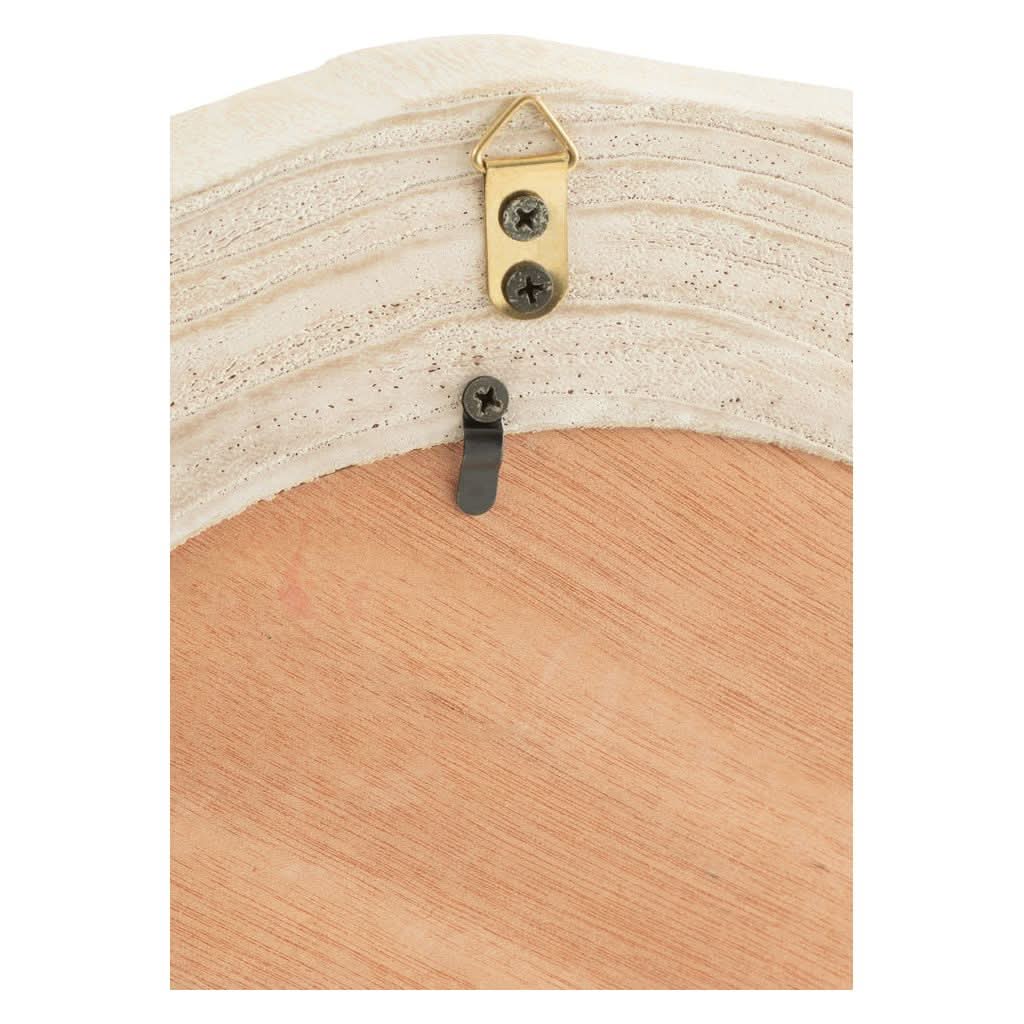 Großer Spiegel aus weißem Paulownia-Holz