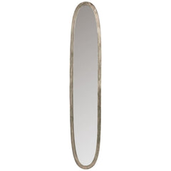 Miroir Grand Ovale Aluminium Vintage