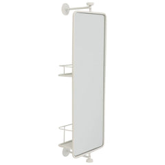 Miroir Mural Verre Métal Blanc