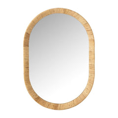 Miroir Ovale Rotin Naturel