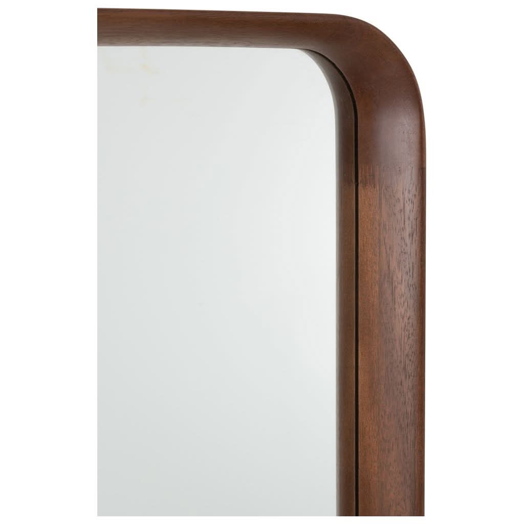 Miroir Rectangulaire Bois Verre Marron - Designix