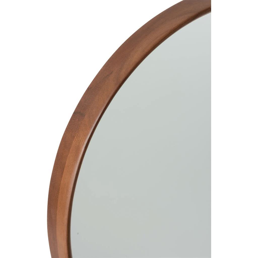 Miroir Rond Bois Marron Foncé - Designix