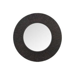 Runder dunkelbrauner Design-Spiegel