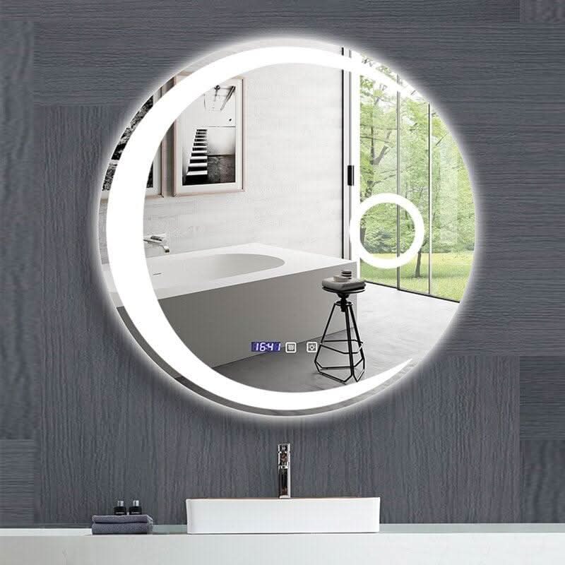 Miroir Rond Salle de Bain | Lueur de Lune - Designix Miroir Diamètre 40cm