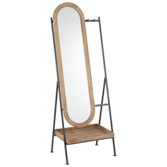 Standspiegel mit Ablage Holz Metall
