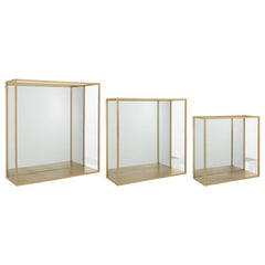 Quadratische goldene Wandspiegel