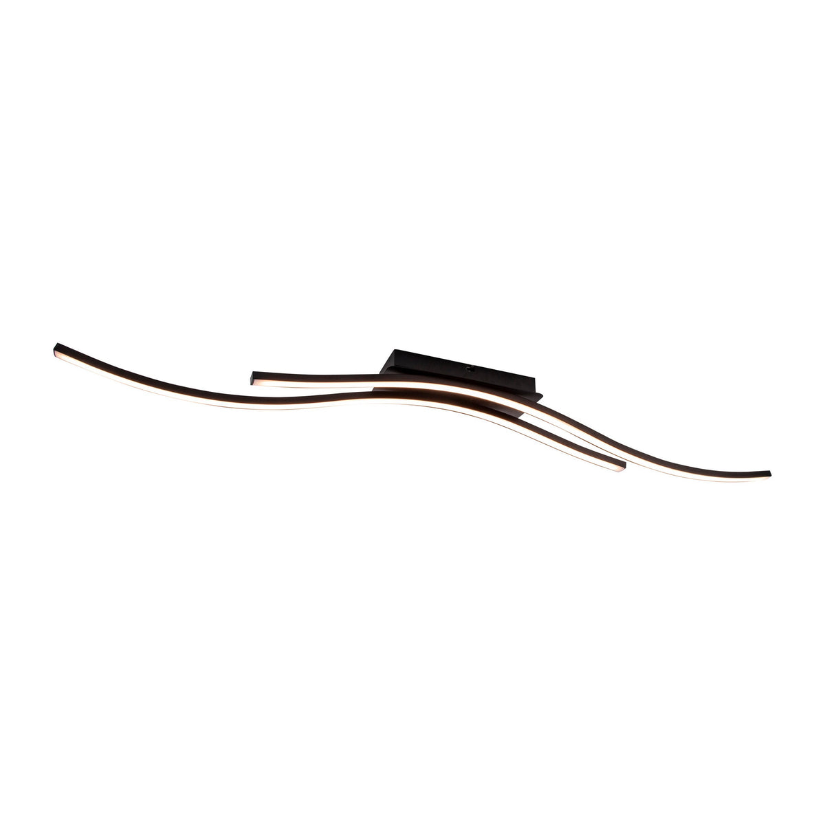 Plafonnier Onda noir, L 96 cm