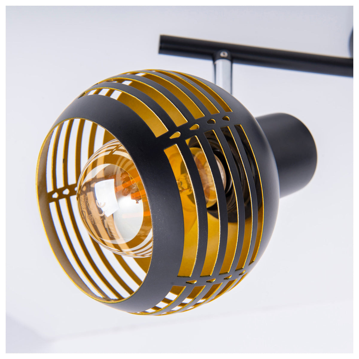 Plafonnier Casco noir, L 36 cm