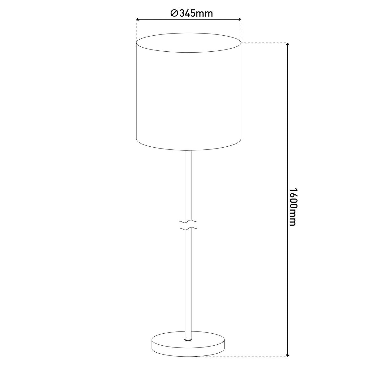 Lampadaire NEW York gris, tissu