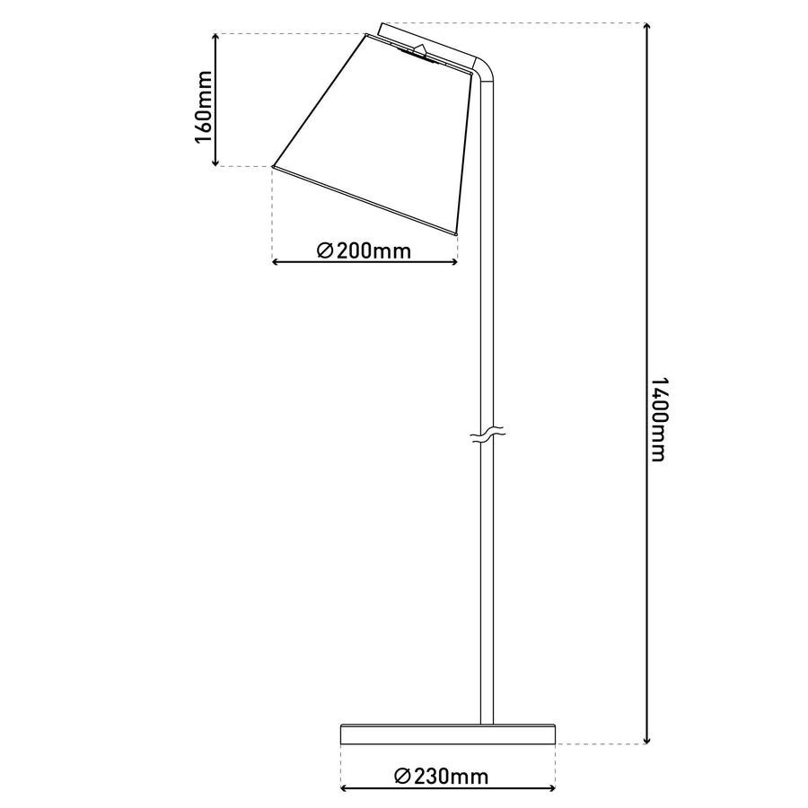 Lampadaire Korie noir