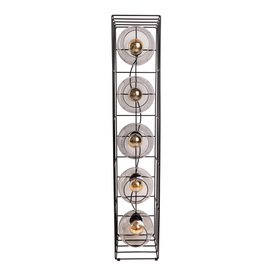 Lampadaire Cesta noir, verre