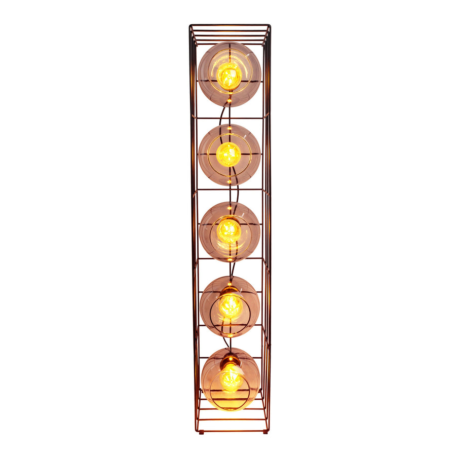 Lampadaire Cesta noir, verre