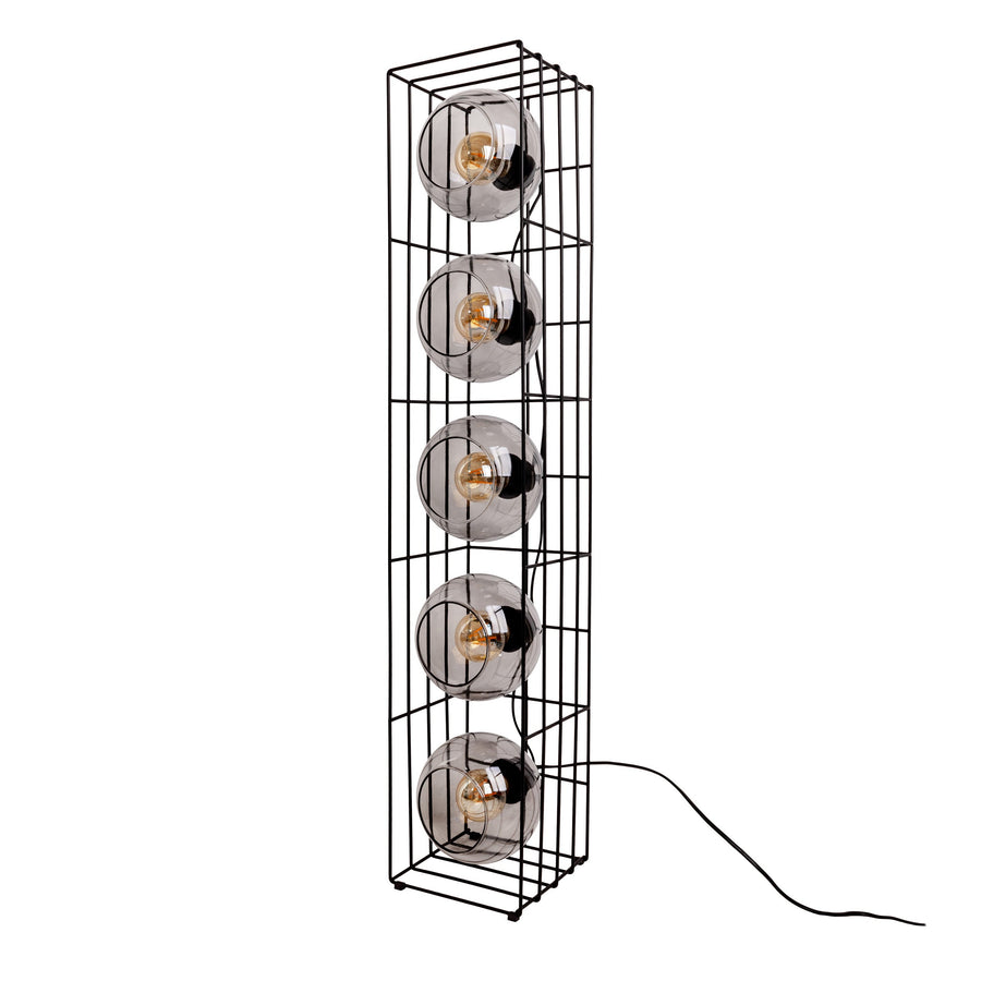 Lampadaire Cesta noir, verre